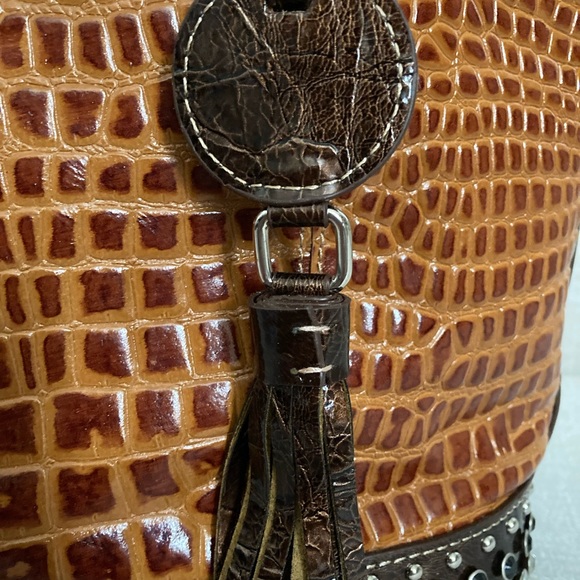 Maddi Claire Top Grain Leather Studded Bag - Picture 13 of 13